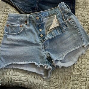 Levi's Light Blue Jean Shorts